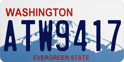 WA license plate ATW9417