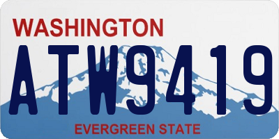 WA license plate ATW9419
