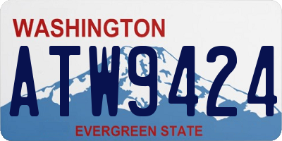 WA license plate ATW9424