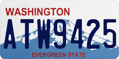 WA license plate ATW9425