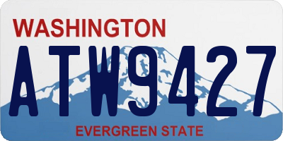 WA license plate ATW9427