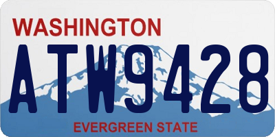 WA license plate ATW9428