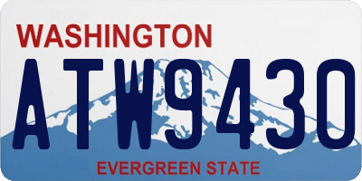 WA license plate ATW9430