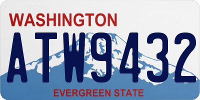 WA license plate ATW9432