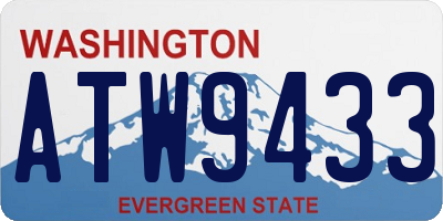 WA license plate ATW9433