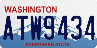 WA license plate ATW9434