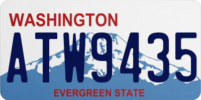 WA license plate ATW9435