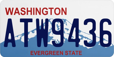 WA license plate ATW9436