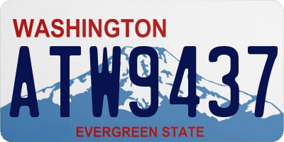 WA license plate ATW9437