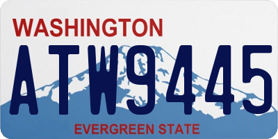 WA license plate ATW9445