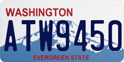 WA license plate ATW9450
