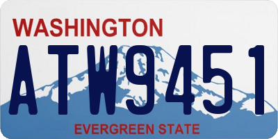 WA license plate ATW9451