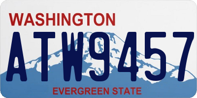 WA license plate ATW9457
