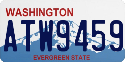 WA license plate ATW9459