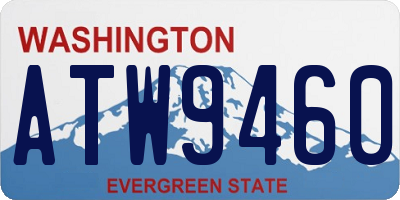 WA license plate ATW9460