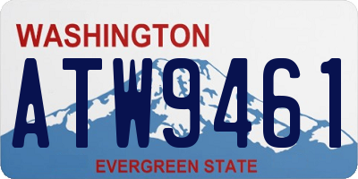 WA license plate ATW9461