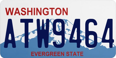 WA license plate ATW9464