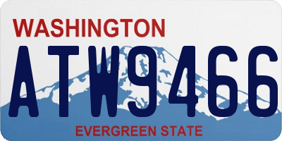WA license plate ATW9466
