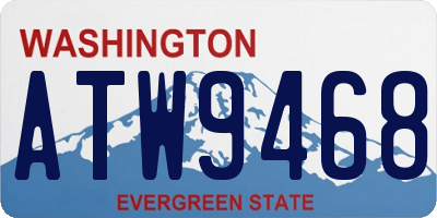 WA license plate ATW9468