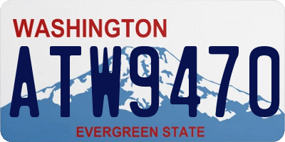 WA license plate ATW9470