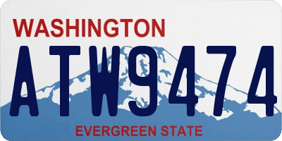 WA license plate ATW9474