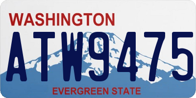 WA license plate ATW9475