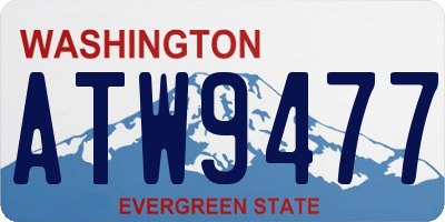 WA license plate ATW9477