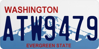 WA license plate ATW9479