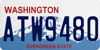 WA license plate ATW9480