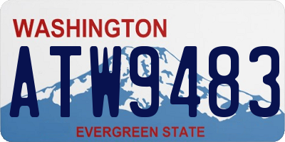 WA license plate ATW9483