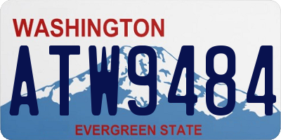 WA license plate ATW9484