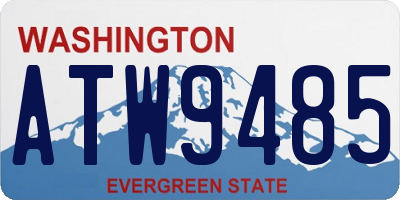 WA license plate ATW9485