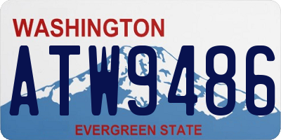 WA license plate ATW9486