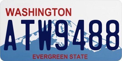 WA license plate ATW9488