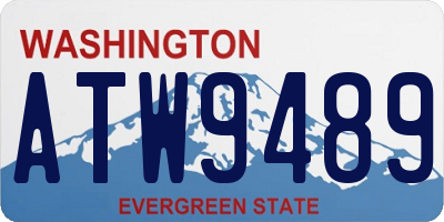 WA license plate ATW9489