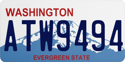WA license plate ATW9494