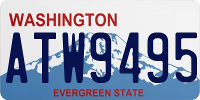 WA license plate ATW9495