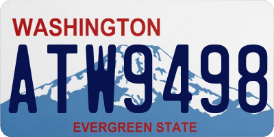 WA license plate ATW9498