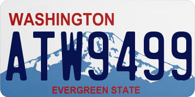 WA license plate ATW9499
