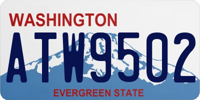 WA license plate ATW9502