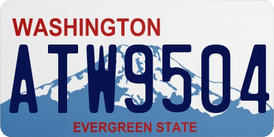 WA license plate ATW9504