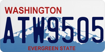 WA license plate ATW9505