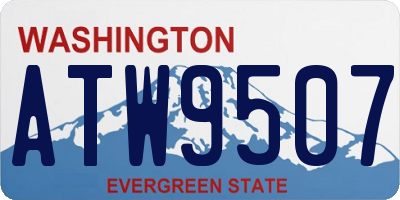 WA license plate ATW9507