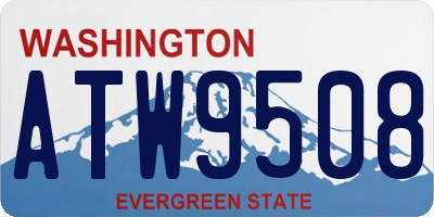 WA license plate ATW9508