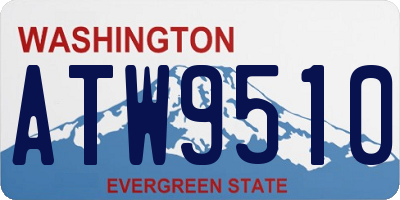 WA license plate ATW9510
