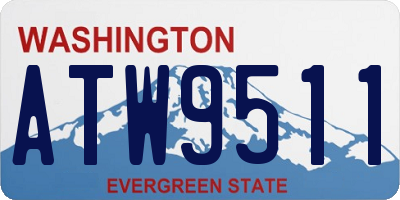 WA license plate ATW9511