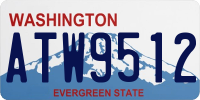 WA license plate ATW9512