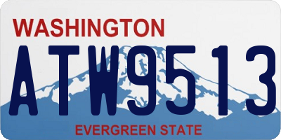 WA license plate ATW9513