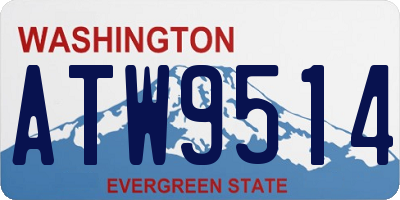 WA license plate ATW9514