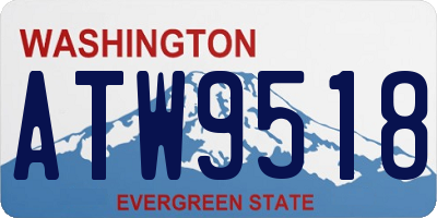 WA license plate ATW9518